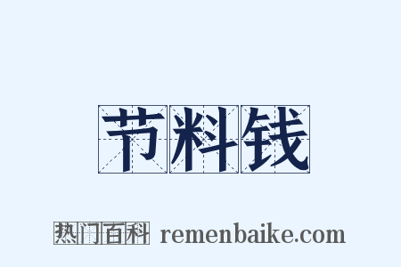 节料钱是什么意思的图片